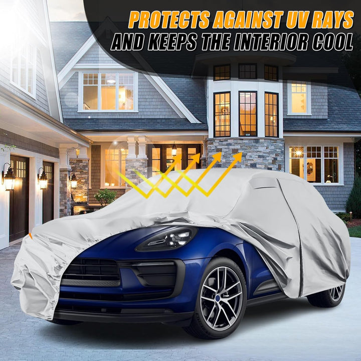 Autoabdeckung Wasserdicht für 2014–2025 Porsche Macan, Vollgarage Autoplane Auto Abdeckplane Winter