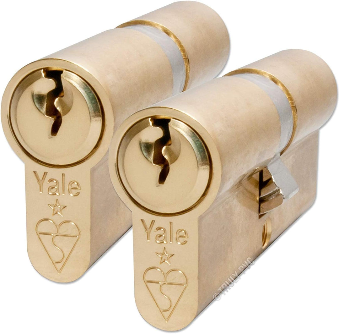 Yale Superior 1 Star Euro Zylinderschloss, PKM3030-PB-KA 30:10:30 (70 mm) Messing, 30:10:30 (70 mm)