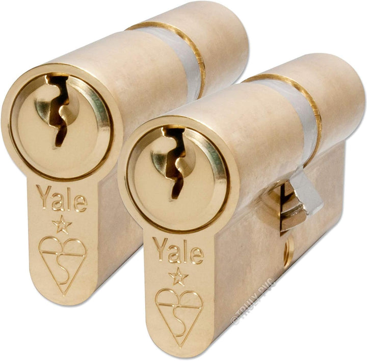 Yale Superior 1 Star Euro Zylinderschloss, PKM3030-PB-KA 30:10:30 (70 mm) Messing, 30:10:30 (70 mm)
