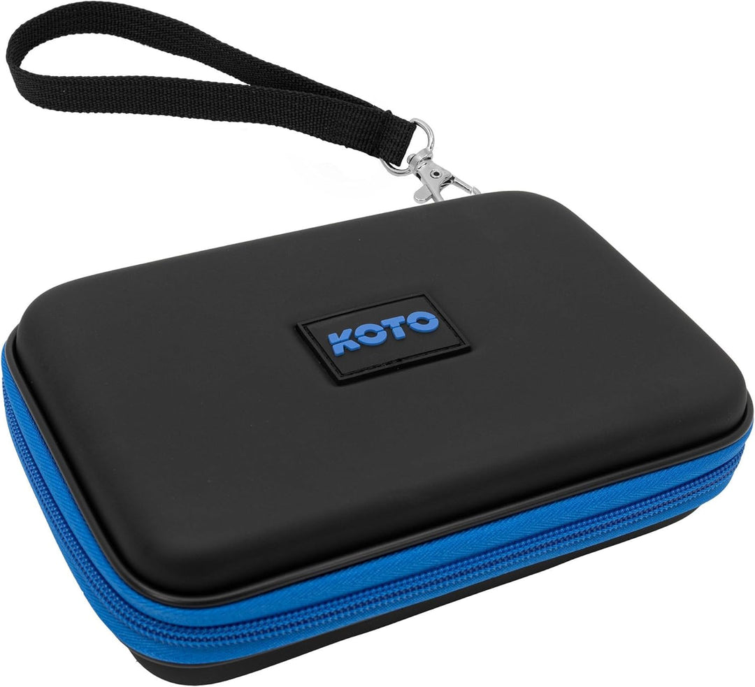 KOTO - Dartwallet Eva Medium Blau, Darttasche mit Reissverschluss, Dart Hülle, Dartkoffer, Darts Box