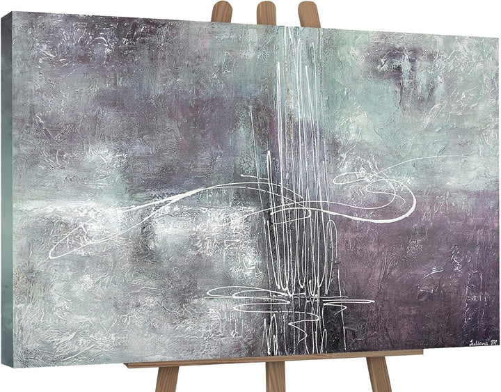 YS-Art Abstrakt Acryl Gemälde auf Leinwand Melodie handgemalt Wandbilder Wohnzimmer modern Wohndekor