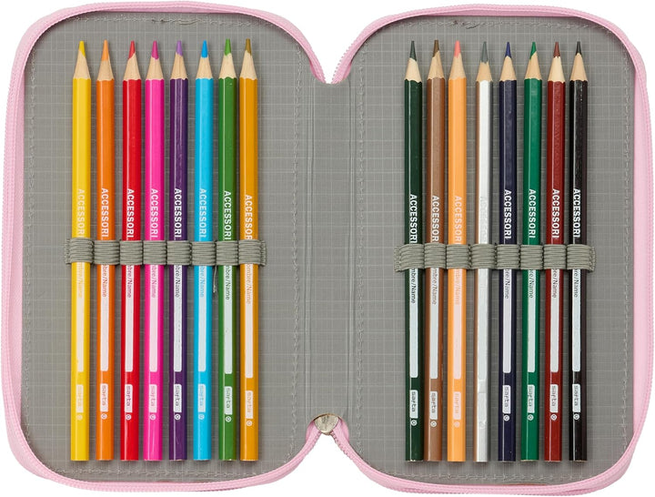 K-POP Demon Hunters ICONIC Schulmäppchen mit 37 Utensilien, Kindermäppchen, ideal für Kinder von 5 b