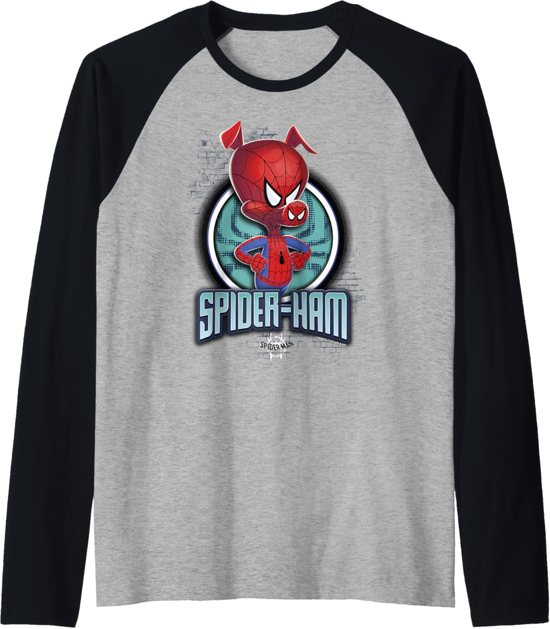 Marvel Spider-Man Spiderverse Spider-Ham Pose Raglan