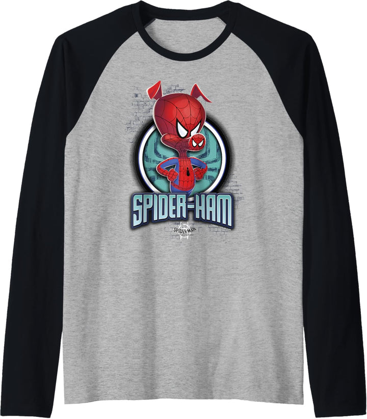 Marvel Spider-Man Spiderverse Spider-Ham Pose Raglan