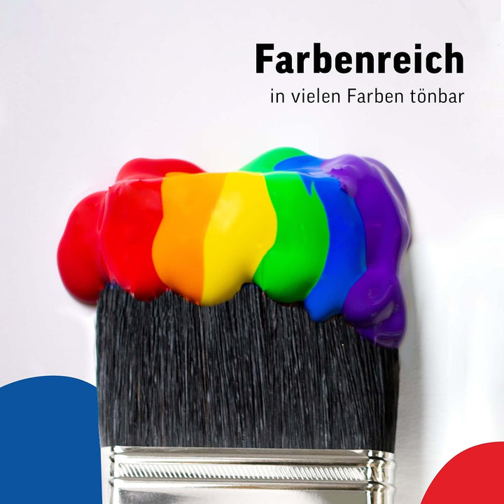 Profi Fassadenfarbe, weiss, 10 Liter, matte, wasserabweisende Aussen-Dispersion, hohe Wasserdampfdur