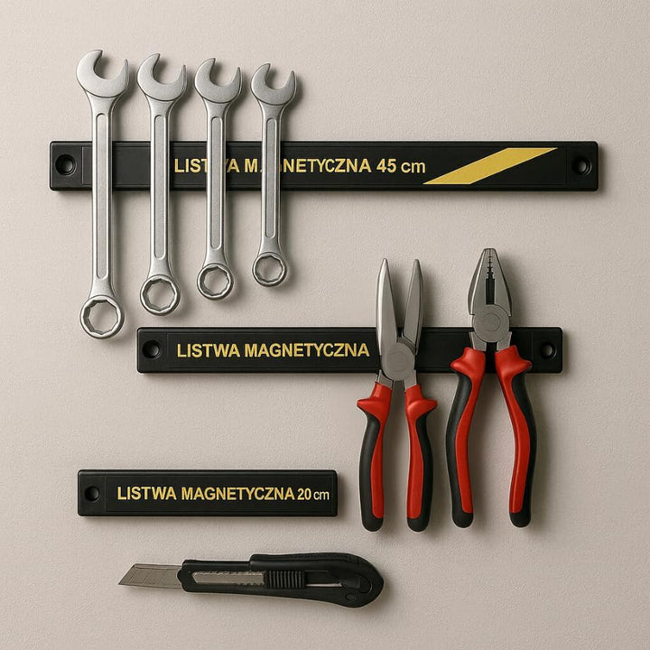 RESSER Magnetleisten Set 3-teilig Werkzeughalter Magnetisch Wandhalterung Werkzeug Organizer Werksta