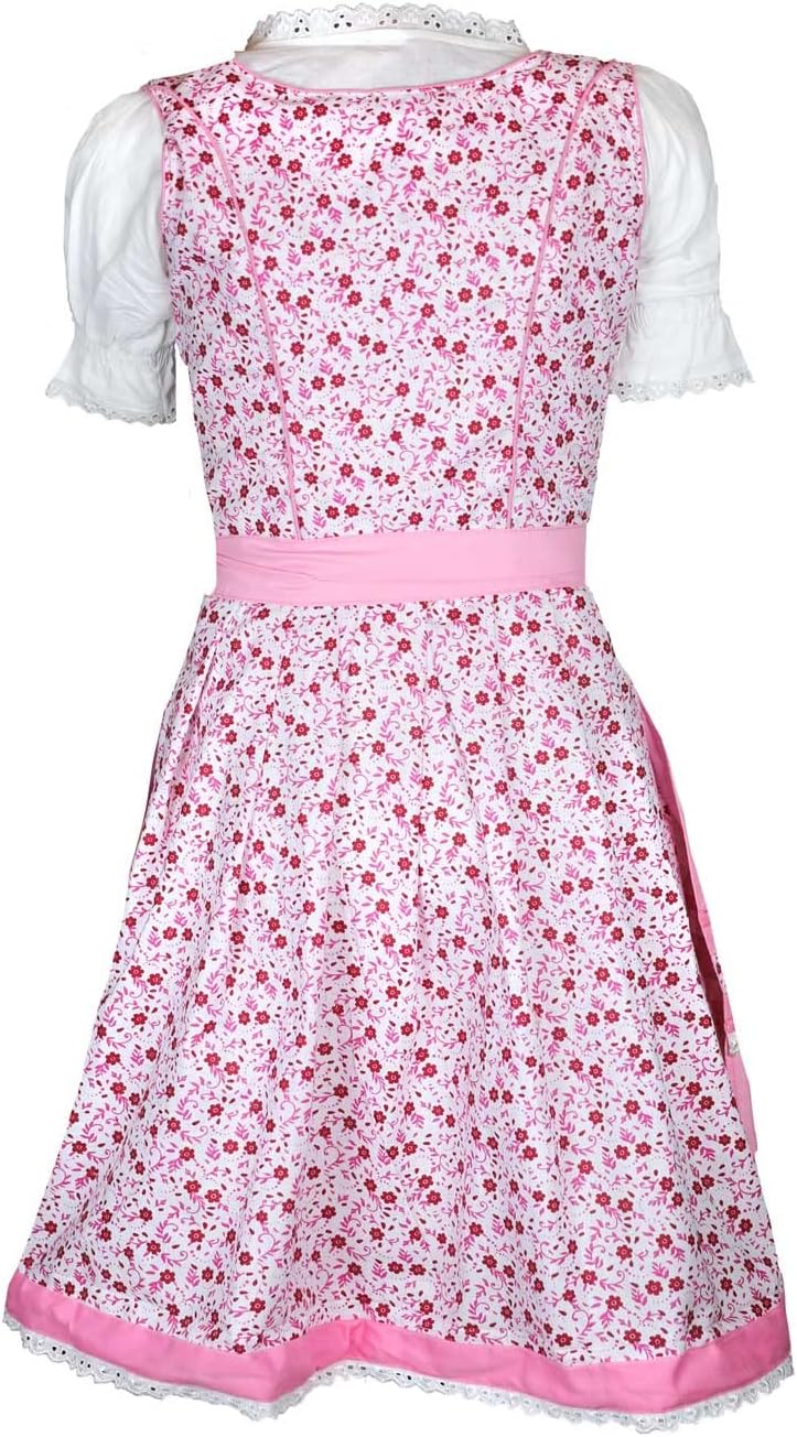 MS-Trachten Kinder Dirndl Trachtenkleid Mädchendirndl Mimi 3 teilig 104 Rosa, 104 Rosa