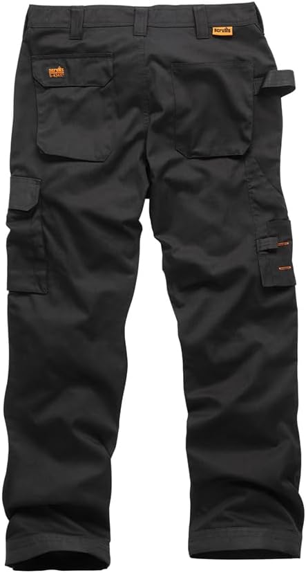 Scruffs Herren Arbeiter Hose, Schwarz Arbeitshose 42W / 30L Schwarz (Black 001), 42W / 30L Schwarz (