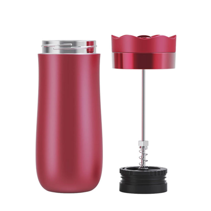 i Cafilas 2-in-1 Edelstahl Thermosbecher mit French Press - 350/500ml, Isolierter Reisekaffeebecher,