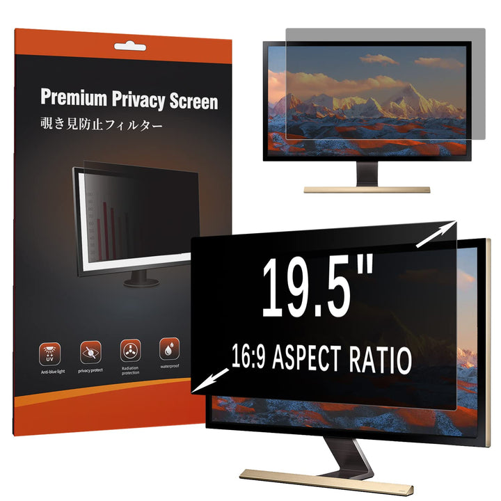 HaruYo Monitor Blickschutzfilter 19.5 Zoll 16:9, Computer & Desktop Privacy Filter, Anti-Spy Blicksc