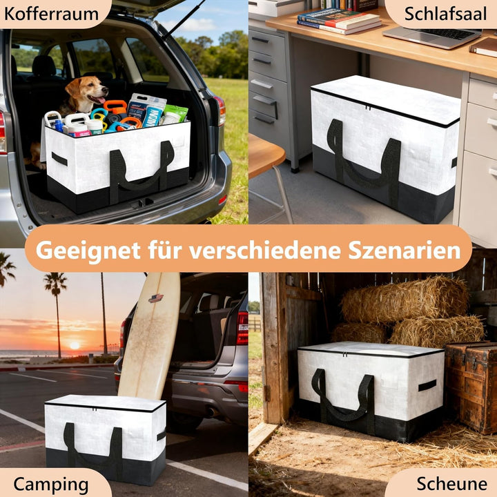 Schwere Duty-Umzugstaschen 8 Pack, Grosse Aufbewahrungstüten Behälter mit Rucksackgurten, starken Gr