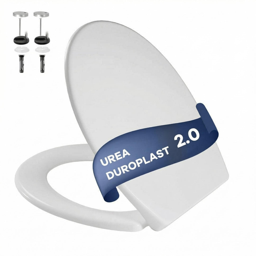 Toilettendeckel mit Absenkautomatik, WC Sitz Klobrille Toilettensitz mit Quick-Release Funktion&amp; Ver