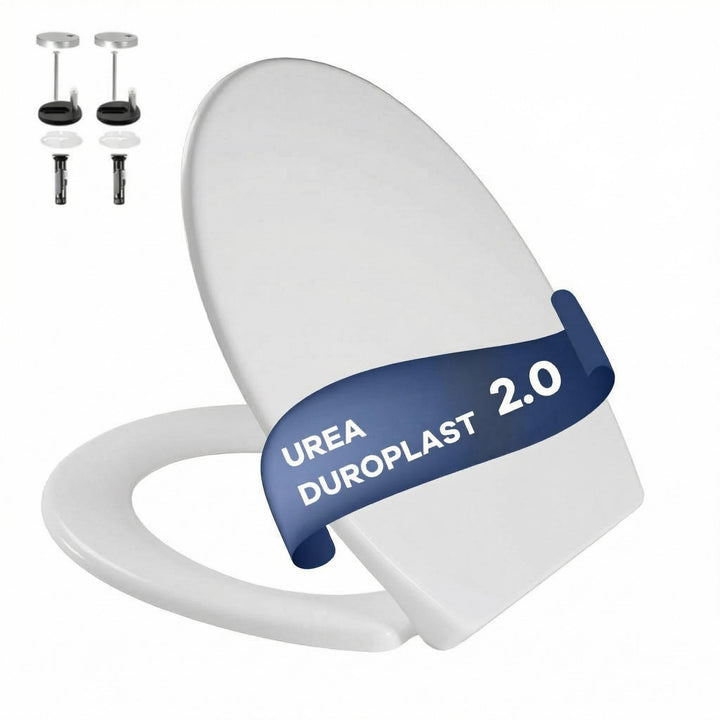 Toilettendeckel mit Absenkautomatik, WC Sitz Klobrille Toilettensitz mit Quick-Release Funktion&amp; Ver