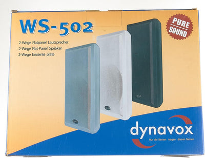 Dynavox WS-502 Flatpanel Speaker,Paar, ultraflache 2-Wege Wandlautsprecher, Surround-Box für Heimkin