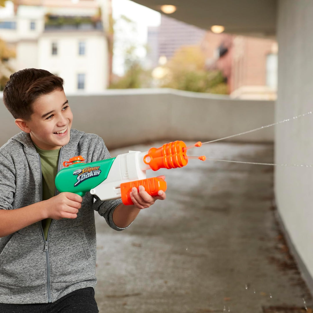 Nerf Super Soaker Hydro Frenzy Water Blaster, Wild 3-In-1 Soaking Fun, Adjustable Nozzle, 2 Water-La