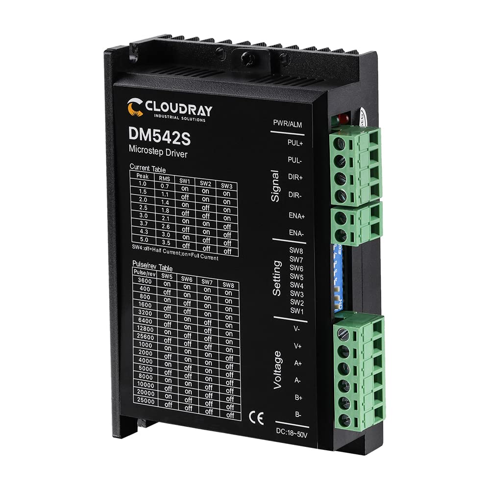 Cloudray Stepper Motor Stepper Driver Schrittmotortreiber 2-Phasen-Schrittmotor-Treiber DM542S 1.0-5