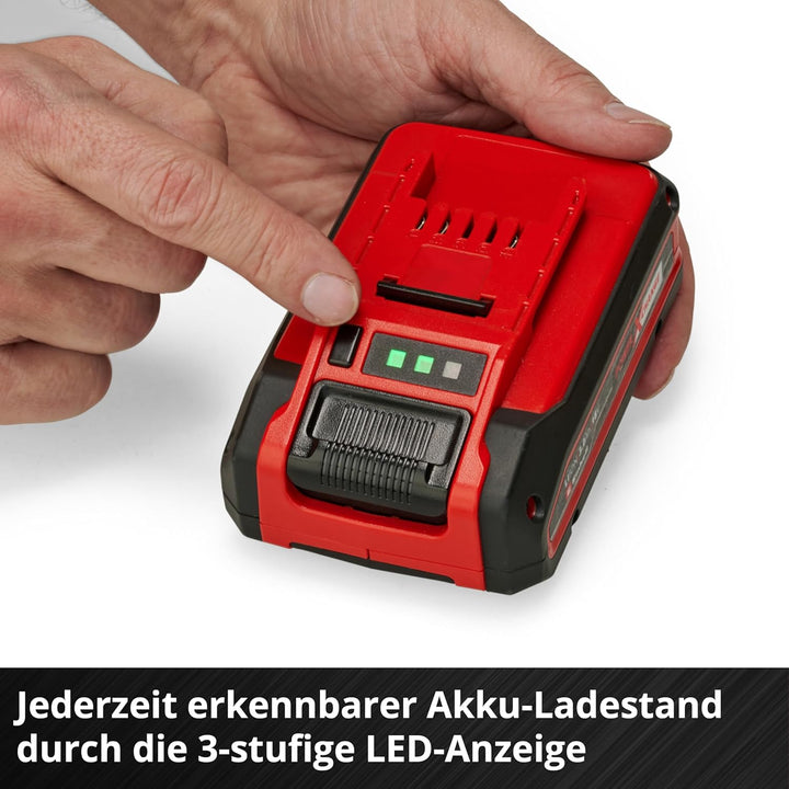 Original Einhell 4 Ah Plus Power X-Change Starter Kit (1x 18 V 4 Ah Plus Akku, 1x 3 A Ladegerät, 75