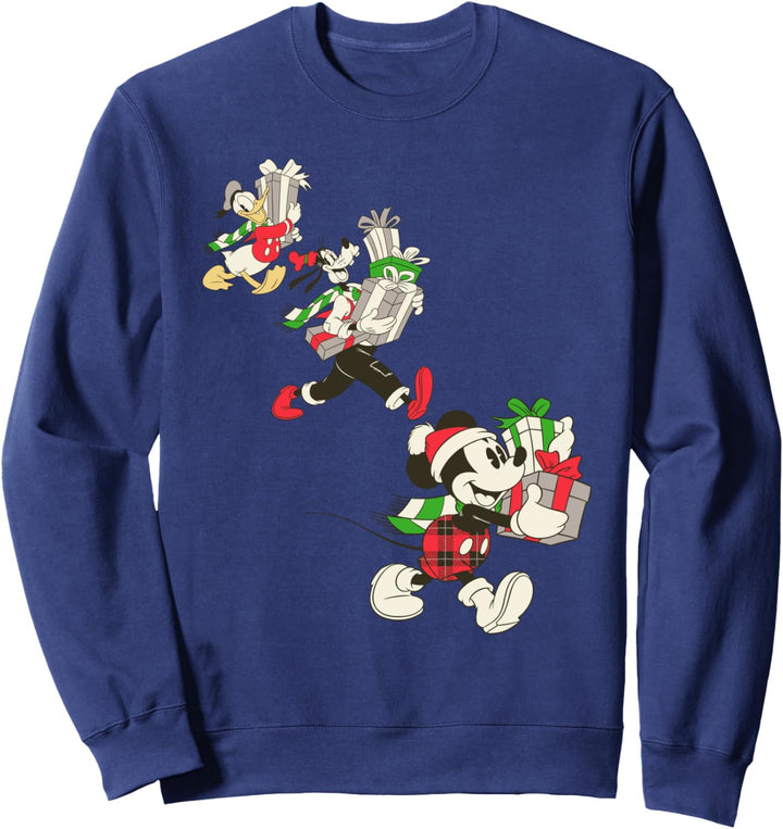 Disney Vintage Mickey Goofy and Donald Holiday Sweatshirt