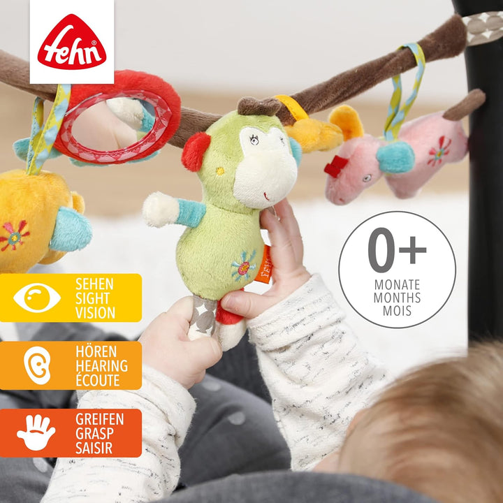 Fehn Kinderwagenkette Spielzeug Safari – Baby Mobile Kette mit niedlichen Figuren zum Aufhängen an K