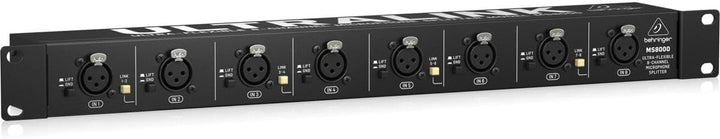 Behringer ULTRALINK uvmit Patch Bay Mikrofon Splitter Schwarz ULTRALINK MS8000, Schwarz ULTRALINK MS