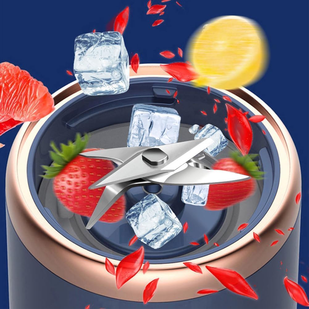 Smart-J Turboblend tragbarer Standmixer mit wiederaufladbarem Lithium-Akku, USB 1500 mAh, kompaktes