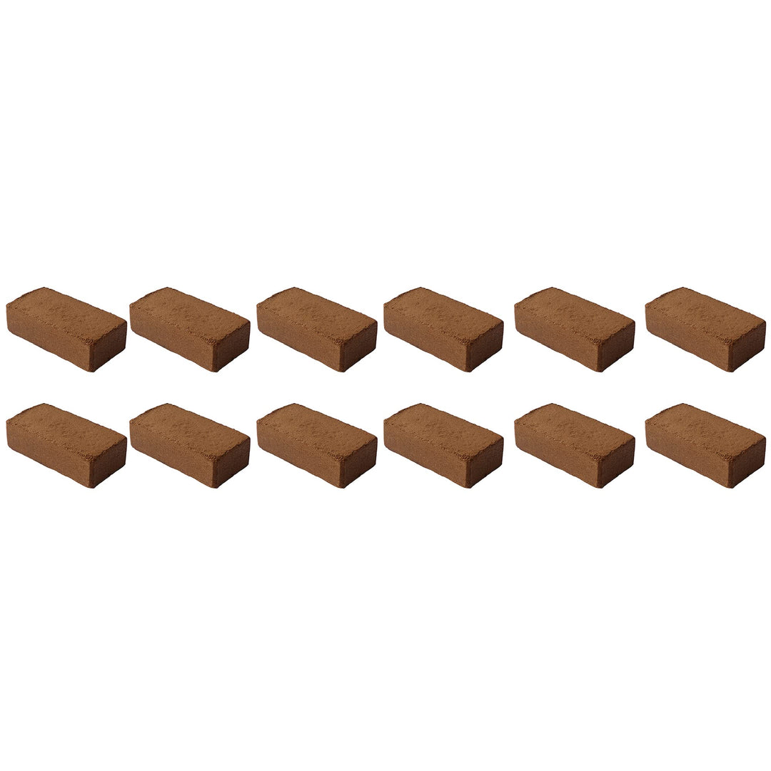 12x Novatool Kokosziegel fein | 96 Liter | gepresste Bio Humusziegel | Terrariumerde |650g 20x5,5x10