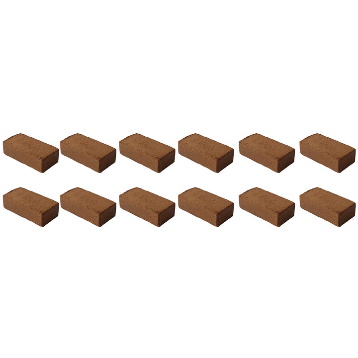 12x Novatool Kokosziegel fein | 96 Liter | gepresste Bio Humusziegel | Terrariumerde |650g 20x5,5x10