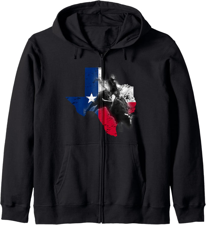 Bullenreiten für Herren Texas Ranch Rider Cowboy Texan Lone Star Kapuzenjacke