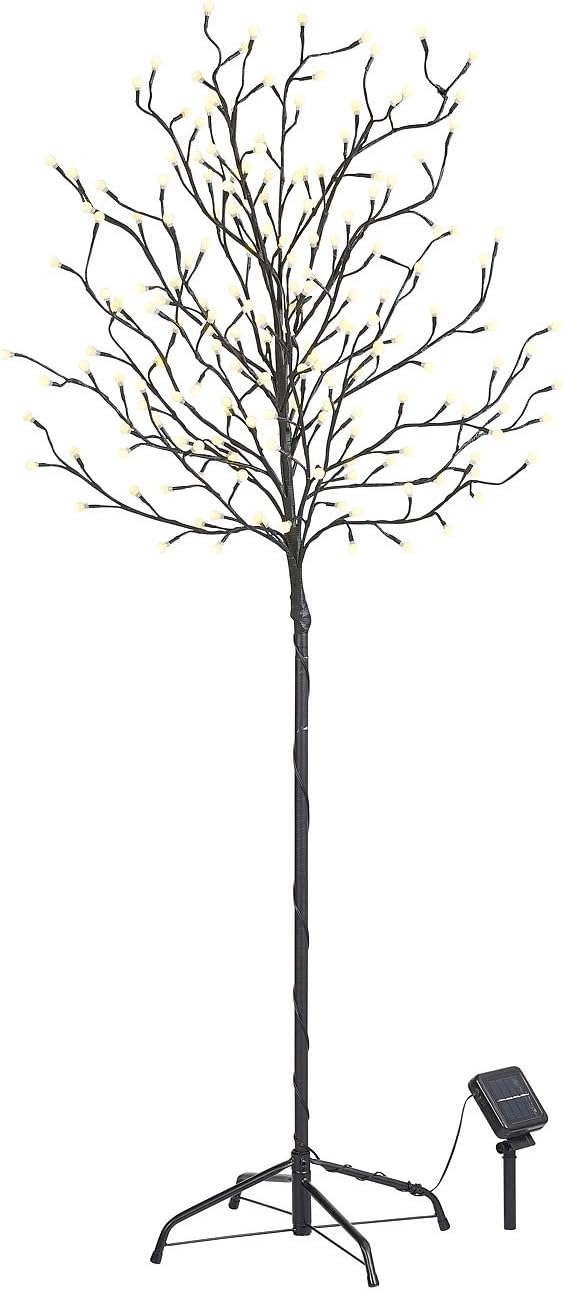 Lunartec Solarbaum: XL-Solar-LED-Lichterbaum mit 200 beleuchteten Knospen, 150cm, IP44 (Solarbaum Ga