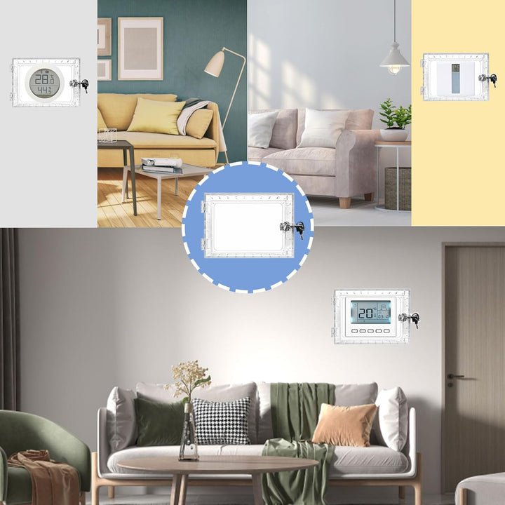 GAESHOW Universal Wand Transparenter Thermostat Schutz, Thermostat Schliesskasten mit Schlüssel, Acr