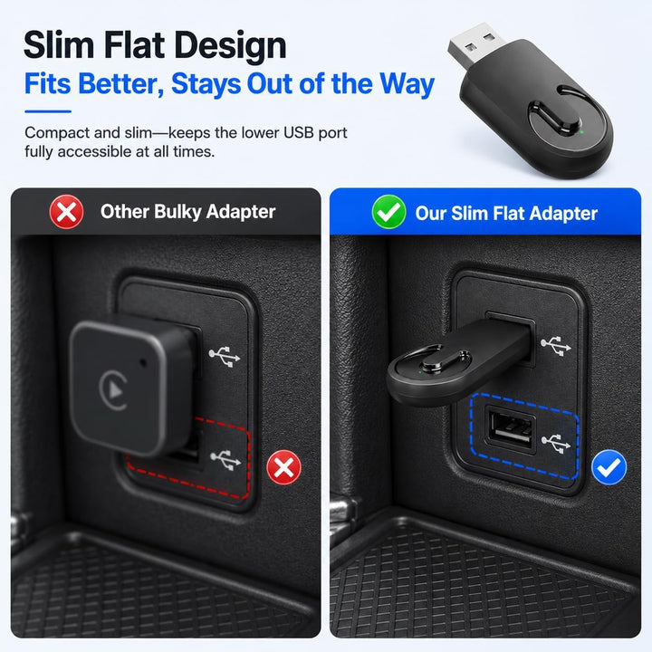Sunweyer Plug-Play Wireless CarPlay Adapter Support Factory Wired CarPlay zu Wireless Caplay Dongle