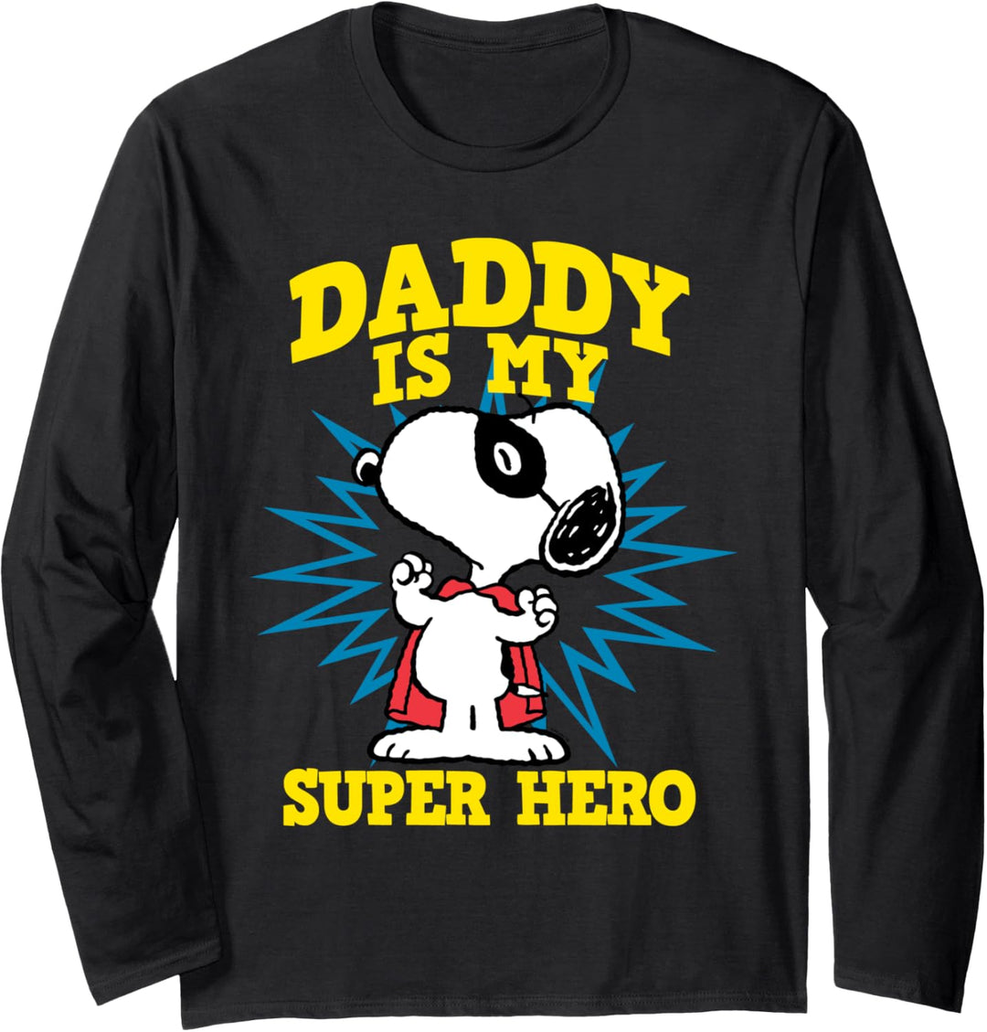 Peanuts Snoopy Vatertag Superhelden Langarm T-Shirt Langarmshirt