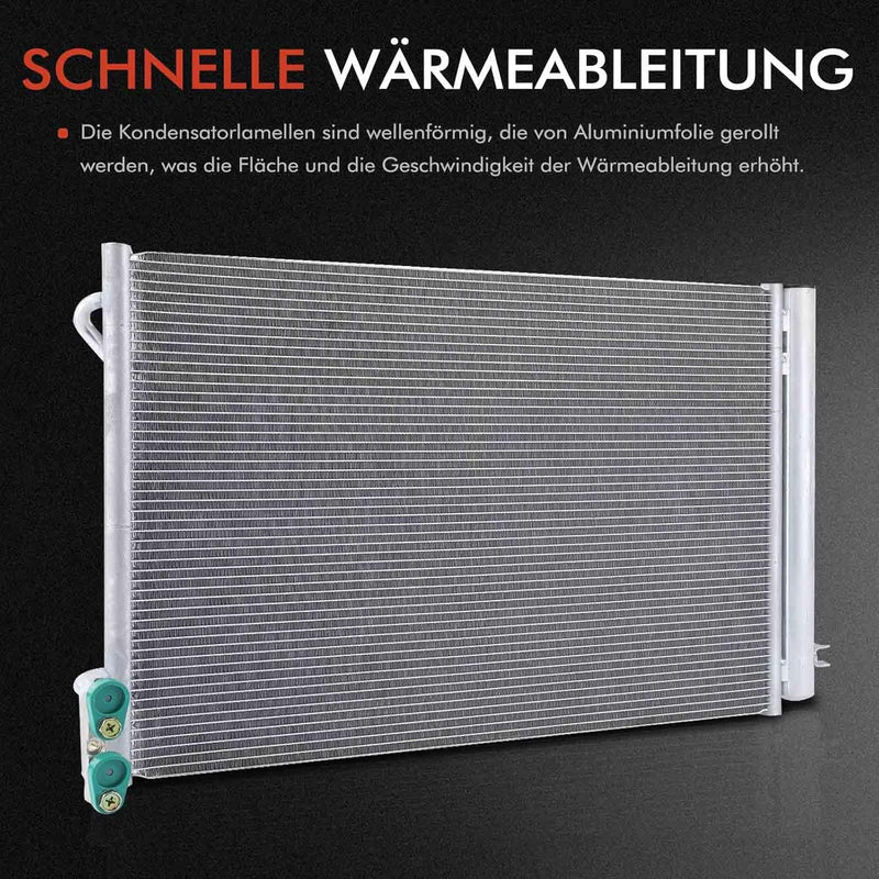 Frankberg Kondensator Klimaanlage mit Halter & Trockner Kompatibel mit 1er E81 116 118 120 130 2006-