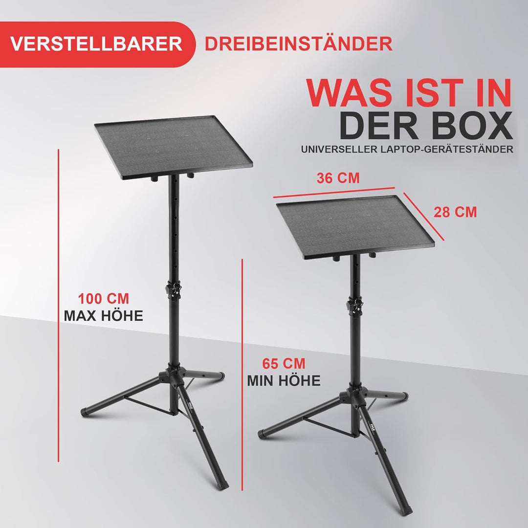 Pyle Universal Laptop- und Notebook-Ständer - Stativ für Computer, Projektor, DJ-Mixer oder E-Book -