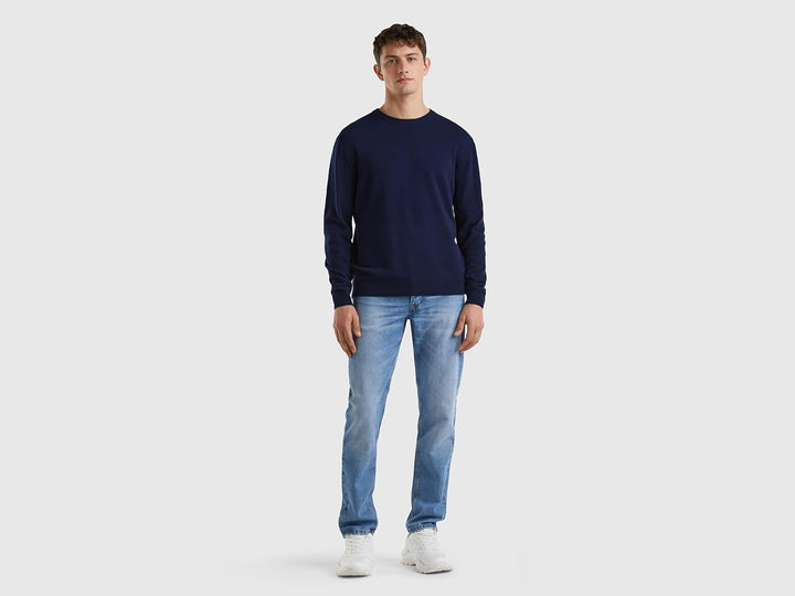 United Colors of Benetton Damen 1002d1k01 Pullover (1er Pack) XS Blau, XS Blau