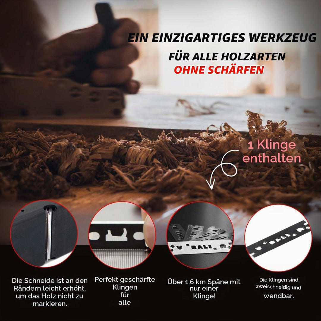 RALI 260 Monobloc Handholzhobel für Holzbearbeitung | Kein Schärfen erforderlich and Extrem einfache
