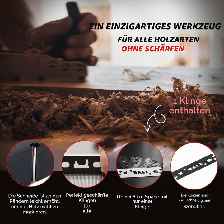 RALI 260 Monobloc Handholzhobel für Holzbearbeitung | Kein Schärfen erforderlich and Extrem einfache