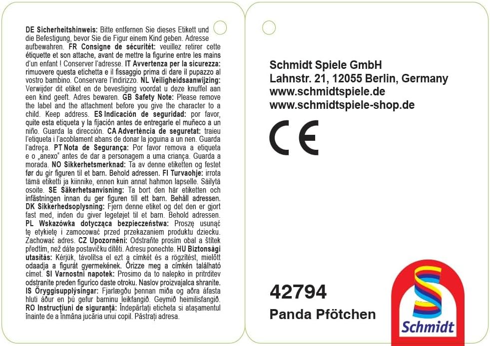 Schmidt Spiele 42794 Gabby's Dollhouse, Squishy-Plüsch, Panda Pfötchen, 16 cm Plüschfigur, Panda