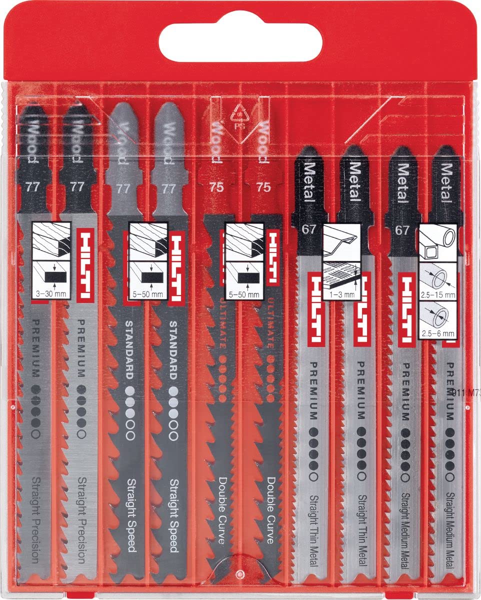 HILTI 10 Stichsägeblätter BC für Holz, Metall, Kunststoff in Hilti Box