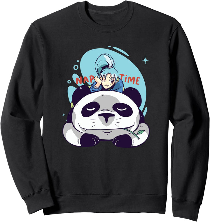 Schlafanzug Pyjama Anime Panda Manga Japan Nachthemd NapTime Sweatshirt
