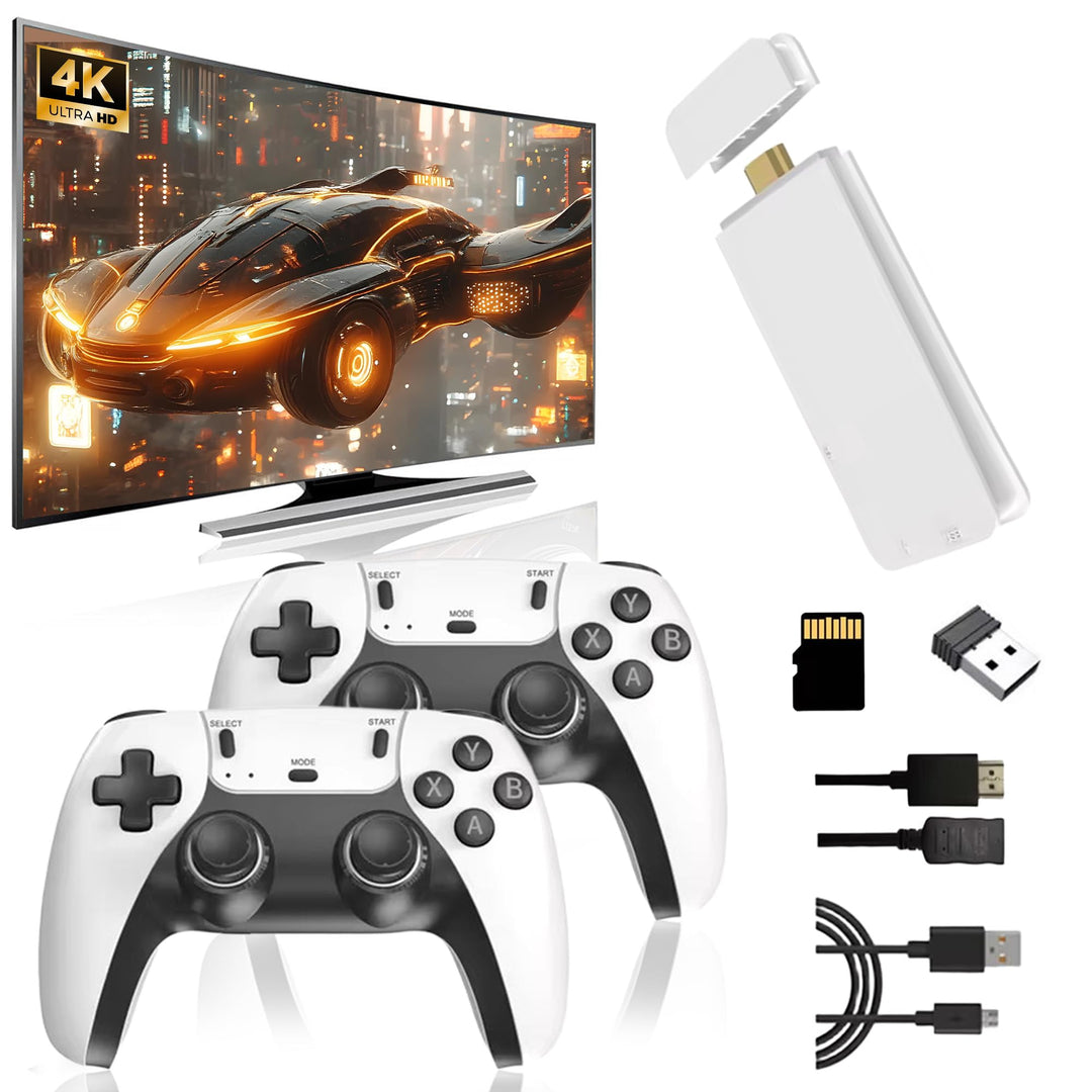 M15 Retro Konsole 4k, Tragbare Video Emulator Spielekonsole, Plug and Play Spiel Stick für TV mit 2