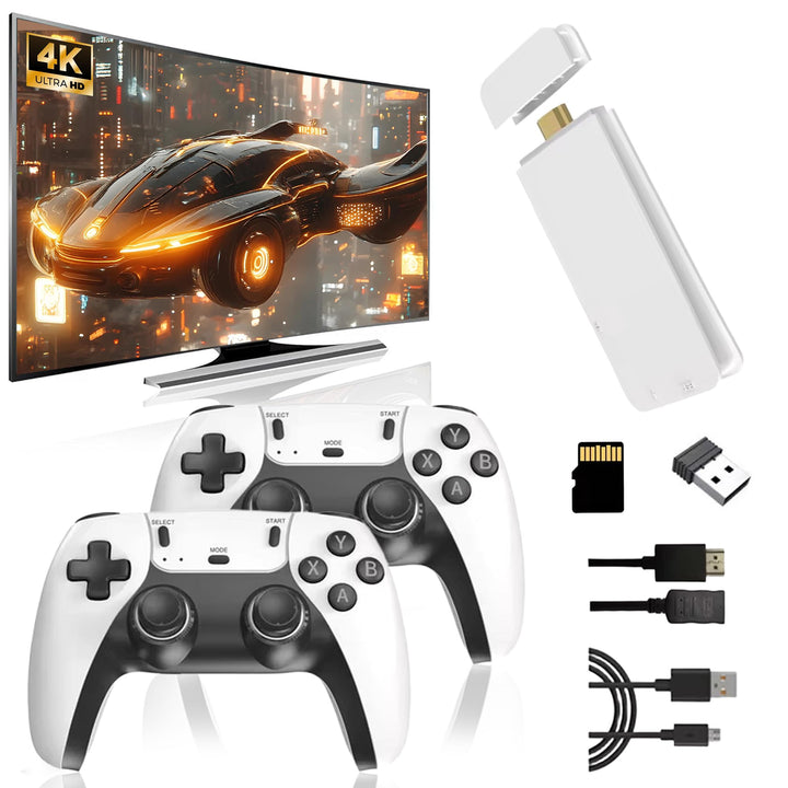 M15 Retro Konsole 4k, Tragbare Video Emulator Spielekonsole, Plug and Play Spiel Stick für TV mit 2