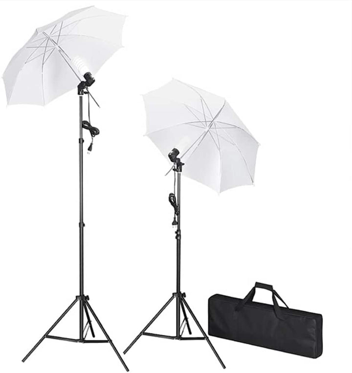 Fotostudio-Set mit Studioblitz, Dauerlicht, LED-Licht, Reflektor, Teleskop-Hintergrundsystem, 3 Baum