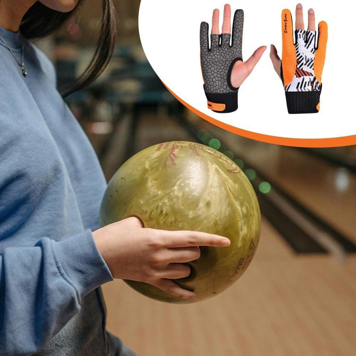 Dianzan Bowling-Handschuhe, 1 Paar, rutschfeste Sporthandschuhe, Halbfingerige Bowling-fäustlinge, B