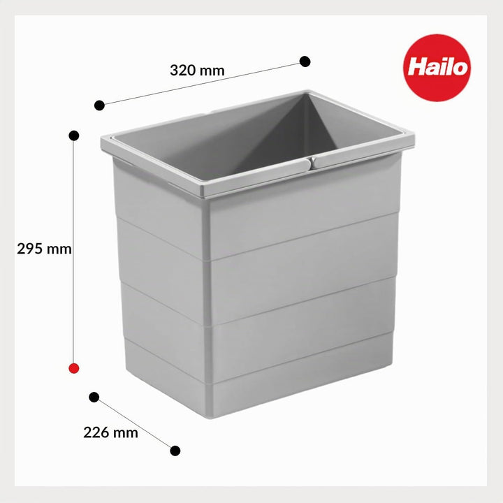Hailo Inneneimer 1093479 | 18 Liter Doppelhenkel | Abfalleimer Einsatz für Raumspar Tandem/Rondo | K