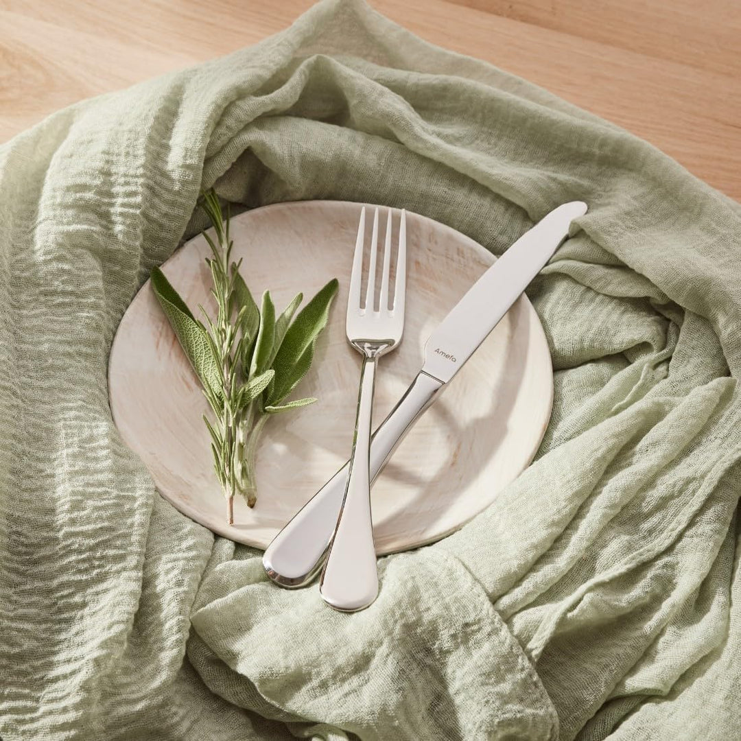 Amefa DRIFT Besteck Set, Besteck für 6 Personen, 24-teilig, 18/10 Edelstahl, 13/0 Klingenstahl, rost