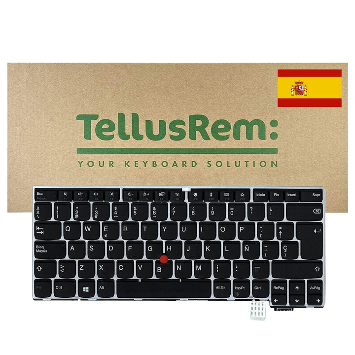 TellusRem ersatztastatur Spanisch Hintergrundbeleuchtung für Lenovo Thinkpad Thinkpad 13 Gen 2, T460