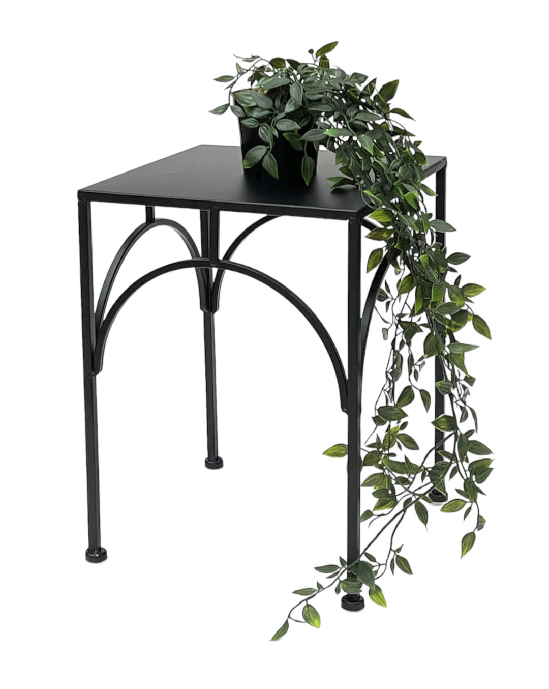DanDiBo Blumenhocker Metall Schwarz Eckig Blumenständer Beistelltisch 96449 Blumensäule Pflanzenhock