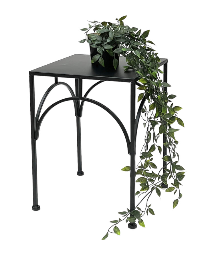 DanDiBo Blumenhocker Metall Schwarz Eckig Blumenständer Beistelltisch 96449 Blumensäule Pflanzenhock
