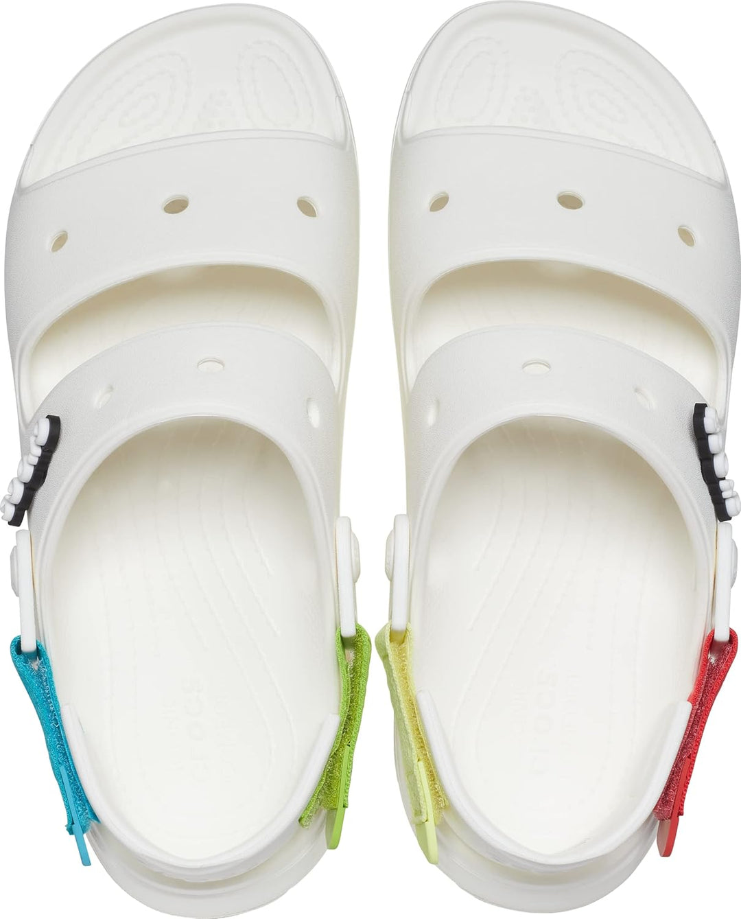 Crocs Unisex Classic All-Terrain Sandale 46 EU Weiss Mehrfarbig, 46 EU Weiß Mehrfarbig